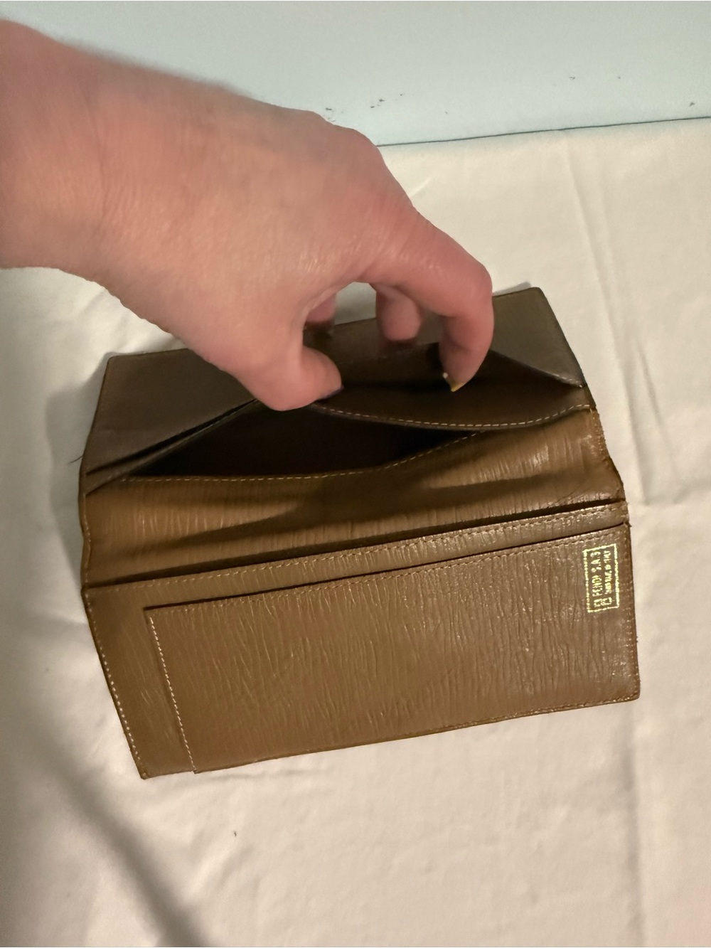 Fendi Tan Brown FF Logo Long Wallet - Picture 10 of 10